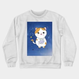 A cat in the stars Crewneck Sweatshirt